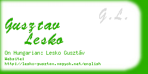 gusztav lesko business card